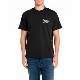 Тениска Replay M12BE.003.00QMJ T-shirt - Black (Black) тениска,мъжки,тениски,дамски,тениски,replay,m12be.003.00qmj,t,shirt,black,(black)