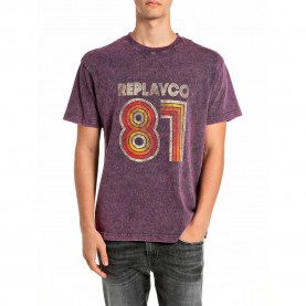тениска,мъжки,тениски,дамски,тениски,replay,m12be.007.7227pg,short,sleeve,t,shirt,purple,(orchid)