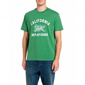 Тениска Replay M12BE.010.00QMJ T-shirt - Green (Vineyard Green) тениска,мъжки,тениски,дамски,тениски,replay,m12be.010.00qmj,t,shirt,green,(vineyard,green)
