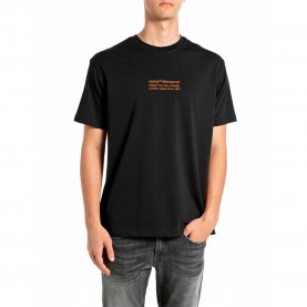 Тениска Replay M12BF.001.7242KW T-shirt - Black (Black) тениска,мъжки,тениски,дамски,тениски,replay,m12bf.001.7242kw,t,shirt,black,(black)