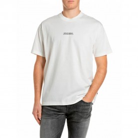 Тениска Replay M12BF.002.00QMJ T-shirt - White (Gardenia) тениска,мъжки,тениски,дамски,тениски,replay,m12bf.002.00qmj,t,shirt,white,(gardenia)