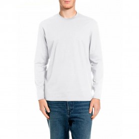 Тениска Replay M13LM.000.7242MW long sleeve T-shirt - White (Natural White) тениска,мъжки,тениски,дамски,тениски,replay,m13lm.000.7242mw,long,sleeve,t,shirt,white,(natural,white)