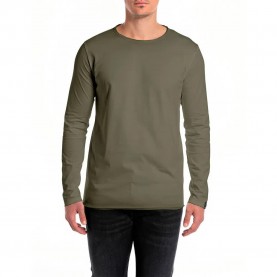 Тениска Replay M3592A.000.2660 long sleeve T-shirt - Green (Ivy Green) тениска,мъжки,тениски,дамски,тениски,replay,m3592a.000.2660,long,sleeve,t,shirt,green,(ivy,green)