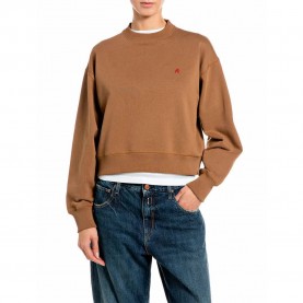 Блуза Replay W3461C.000.23808 sweatshirt - Brown (Caramel) блуза,дамски,блузи,replay,w3461c.000.23808,sweatshirt,brown,(caramel)