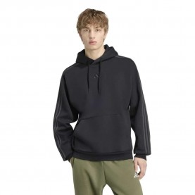 Суичър Adidas 3 Stripes Fleece hoodie - Black (Black / Carbon) суичър,мъжки,пуловери,adidas,3,stripes,fleece,hoodie,black,(black,carbon)