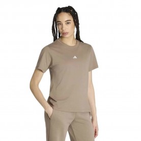 Тениска Adidas Essentials 3 Stripes Cotton short sleeve T-shirt - Brown (Khaki Six / White) тениска,мъжки,тениски,дамски,тениски,adidas,essentials,3,stripes,cotton,short,sleeve,t,shirt,brown,(khaki,six,white)