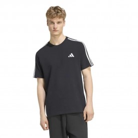 Тениска Adidas Essentials 3 Stripes Single Jersey Left Chest Branded short sleeve T-shirt - Black (Black / White) тениска,мъжки,тениски,дамски,тениски,adidas,essentials,3,stripes,single,jersey,left,chest,branded,short,sleeve,t,shirt,black,(black,white)