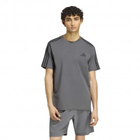 Тениска Adidas Essentials 3 Stripes Single Jersey Left Chest Branded short sleeve T-shirt - Grey (Grey Five / Black) тениска,мъжки,тениски,дамски,тениски,adidas,essentials,3,stripes,single,jersey,left,chest,branded,short,sleeve,t,shirt,grey,(grey,five,black)