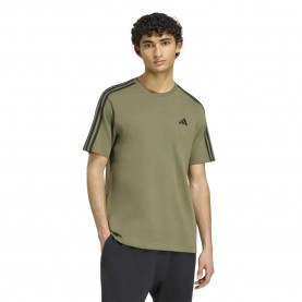Тениска Adidas Essentials 3 Stripes Single Jersey Left Chest Branded short sleeve T-shirt - Green (Olive Four / Black) тениска,мъжки,тениски,дамски,тениски,adidas,essentials,3,stripes,single,jersey,left,chest,branded,short,sleeve,t,shirt,green,(olive,four,black)