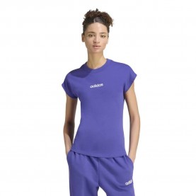 Тениска Adidas Essentials Linear Cotton short sleeve T-shirt - Purple (Pure Purple / White) тениска,мъжки,тениски,дамски,тениски,adidas,essentials,linear,cotton,short,sleeve,t,shirt,purple,(pure,purple,white)