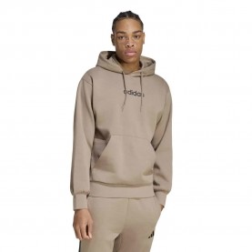 Суичър Adidas Essentials Linear Fleece hoodie - Beige (Khaki Six / Black) суичър,мъжки,пуловери,adidas,essentials,linear,fleece,hoodie,beige,(khaki,six,black)