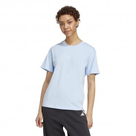 Тениска Adidas Essentials Small Logo Cotton short sleeve T-shirt - Blue (Glow Blue / White) тениска,мъжки,тениски,дамски,тениски,adidas,essentials,small,logo,cotton,short,sleeve,t,shirt,blue,(glow,blue,white)