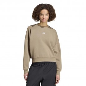 Блуза Adidas Essentials Small Logo Feelcozy sweatshirt - Brown (Khaki Six / White) блуза,дамски,блузи,adidas,essentials,small,logo,feelcozy,sweatshirt,brown,(khaki,six,white)