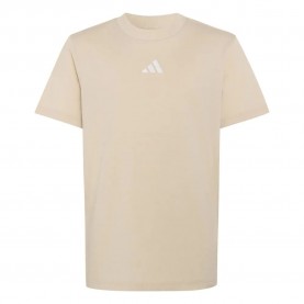 Тениска Adidas Essentials Small Logo short sleeve T-shirt - Beige (Crystal Linen / White) тениска,мъжки,тениски,дамски,тениски,adidas,essentials,small,logo,short,sleeve,t,shirt,beige,(crystal,linen,white)