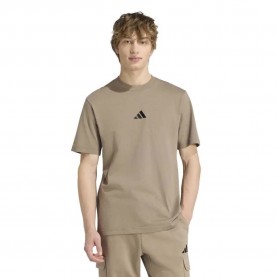 Тениска Adidas Essentials Small Logo Single Jersey short sleeve T-shirt - Beige (Khaki Six / Black) тениска,мъжки,тениски,дамски,тениски,adidas,essentials,small,logo,single,jersey,short,sleeve,t,shirt,beige,(khaki,six,black)