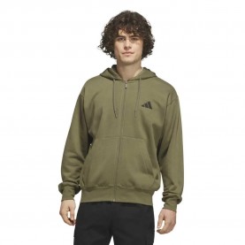 Поларена блуза Adidas Feelcozy Fleece full zip sweatshirt - Green (Olive Strata / Black) поларена,блуза,мъжки,пуловери,adidas,feelcozy,fleece,full,zip,sweatshirt,green,(olive,strata,black)