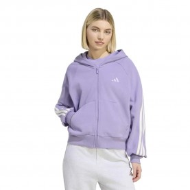 Блуза Adidas Kit 3 Stripes full zip sweatshirt - Purple (Magic Lilac / Off White) блуза,дамски,блузи,adidas,kit,3,stripes,full,zip,sweatshirt,purple,(magic,lilac,off,white)