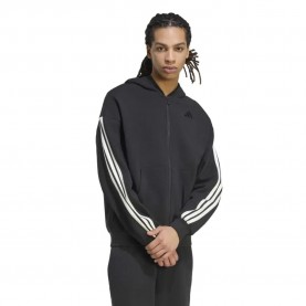 Блуза Adidas Kit 3 Stripes full zip sweatshirt - Black (Black / Off White) блуза,мъжки,пуловери,adidas,kit,3,stripes,full,zip,sweatshirt,black,(black,off,white)