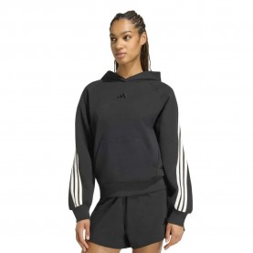 Суичър Adidas Kit 3 Stripes hoodie - Black (Black / Off White) суичър,дамски,блузи,adidas,kit,3,stripes,hoodie,black,(black,off,white)