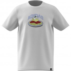 Тениска Adidas Pasta Graphic short sleeve T-shirt - White (White) тениска,мъжки,тениски,дамски,тениски,adidas,pasta,graphic,short,sleeve,t,shirt,white,(white)