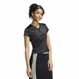 Тениска Adidas Seasonal Essentials Satin short sleeve v neck T-shirt - Black (Black) тениска,мъжки,тениски,дамски,тениски,adidas,seasonal,essentials,satin,short,sleeve,v,neck,t,shirt,black,(black)
