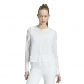 Тениска Adidas Soft Lux Sheer long sleeve T-shirt - White (Off White) тениска,мъжки,тениски,дамски,тениски,adidas,soft,lux,sheer,long,sleeve,t,shirt,white,(off,white)