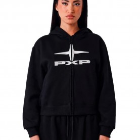 Блуза Project x paris F253326 full zip sweatshirt - Black (Black / Cream) блуза,дамски,блузи,project,x,paris,f253326,full,zip,sweatshirt,black,(black,cream)