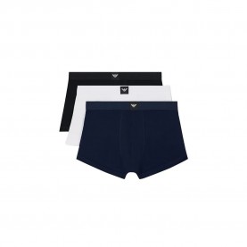 Боксерки Emporio armani EM002205_AF25033 Boxers boxers 3 units - White / Blue (Black / White / Blue) боксерки,мъжко,бельо,emporio,armani,em002205,af25033,boxers,boxers,3,units,white,blue,(black,white,blue)