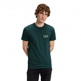 Тениска Lee Big World Regular Fit short sleeve T-shirt - Green (Ponderosa Pine) тениска,мъжки,тениски,дамски,тениски,lee,big,world,regular,fit,short,sleeve,t,shirt,green,(ponderosa,pine)