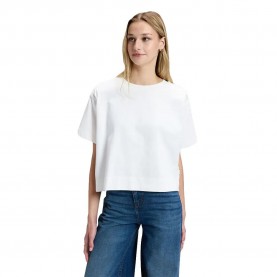 Тениска Lee Cropped Relaxed Fit short sleeve T-shirt - White (Bright White) тениска,мъжки,тениски,дамски,тениски,lee,cropped,relaxed,fit,short,sleeve,t,shirt,white,(bright,white)