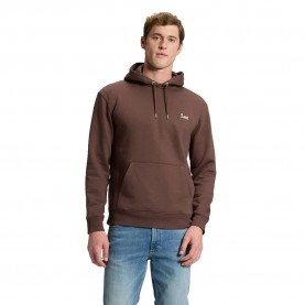 Суичър Lee Essential Regular Fit hoodie - Brown (Shaved Chocolate) суичър,мъжки,пуловери,lee,essential,regular,fit,hoodie,brown,(shaved,chocolate)