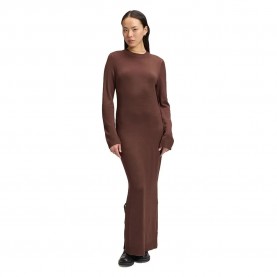 Рокля Lee Knitted Maxi Regular Fit long sleeve long dress - Brown (Shaved Chocolate) рокля,дамски,поли,и,рокли,lee,knitted,maxi,regular,fit,long,sleeve,long,dress,brown,(shaved,chocolate)