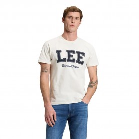 Тениска Lee Original Regular Fit short sleeve T-shirt - White (Ecru) тениска,мъжки,тениски,дамски,тениски,lee,original,regular,fit,short,sleeve,t,shirt,white,(ecru)