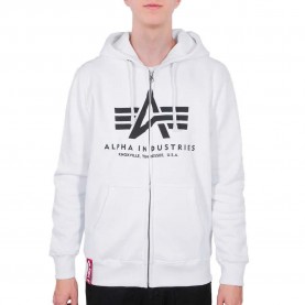 Блуза Alpha industries Basic full zip sweatshirt refurbished - White (White) блуза,мъжки,пуловери,alpha,industries,basic,full,zip,sweatshirt,refurbished,white,(white)