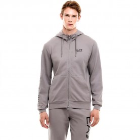 Блуза EA7 EMPORIO ARMANI 7M000568_AF13512 full zip sweatshirt - Grey (Grey / Logo Black) блуза,мъжки,пуловери,ea7,emporio,armani,7m000568,af13512,full,zip,sweatshirt,grey,(grey,logo,black)