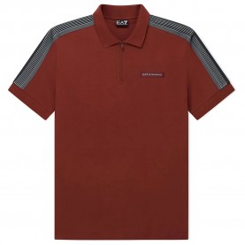 EA7 EMPORIO ARMANI 7M002217_AF10441 short sleeve polo - Brown (Brown) дамски,блузи,с,яка,мъжки,блузи,с,яка,ea7,emporio,armani,7m002217,af10441,short,sleeve,polo,brown,(brown)