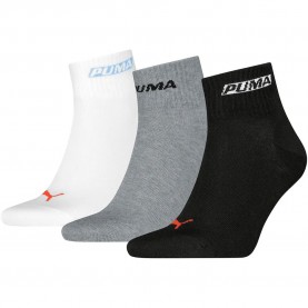 Чорапи Puma Logo Stacking Quarter socks 3 pairs - Multicolor (Black / Grey / White) чорапи,мъжки,чорапи,дамски,чорапи,puma,logo,stacking,quarter,socks,3,pairs,multicolor,(black,grey,white)