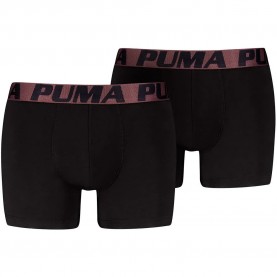 Боксерки Puma Striped Elastic boxers 2 units - Black (Black / Chocolate Fondue) боксерки,мъжко,бельо,puma,striped,elastic,boxers,2,units,black,(black,chocolate,fondue)