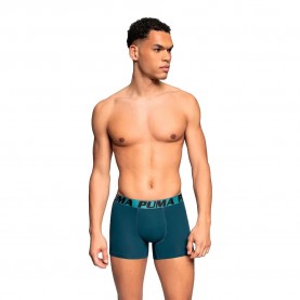 Боксерки Puma Striped Elastic boxers 2 units - Blue (Petrol Combo) боксерки,мъжко,бельо,puma,striped,elastic,boxers,2,units,blue,(petrol,combo)