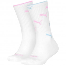 Чорапи Puma Swirl crew socks 2 pairs - White (White / Mauve / Aqua) чорапи,мъжки,чорапи,дамски,чорапи,puma,swirl,crew,socks,2,pairs,white,(white,mauve,aqua)