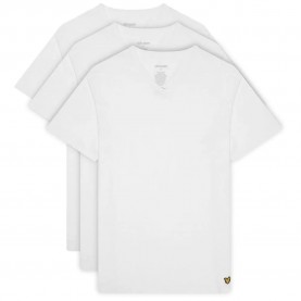 тениска,мъжки,тениски,дамски,тениски,lyle,&,scott,basic,short,sleeve,v,neck,t,shirt,3,units,white,(white)