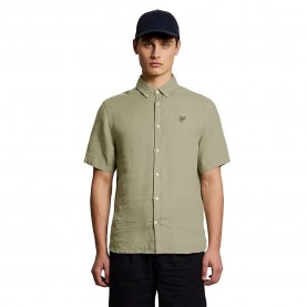 Риза с къс ръкав Lyle & scott SW2449V short sleeve shirt - Green (Seagrass) риза,с,къс,ръкав,дамски,ризи,мъжки,ризи,lyle,&,scott,sw2449v,short,sleeve,shirt,green,(seagrass)