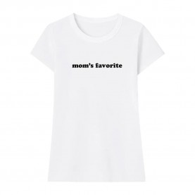 Тениска Miss tee Mom´S Favorite Fitted short sleeve T-shirt - White (White) тениска,мъжки,тениски,дамски,тениски,miss,tee,mom´s,favorite,fitted,short,sleeve,t,shirt,white,(white)