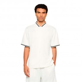риза,с,къс,ръкав,дамски,ризи,мъжки,ризи,urban,classics,interlock,baseball,short,sleeve,shirt,white,(off,white)