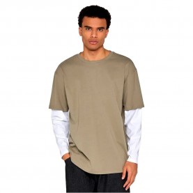 Тениска Urban classics TB2887 long sleeve T-shirt - Beige / Brown (Pale Olive / White) тениска,мъжки,тениски,дамски,тениски,urban,classics,tb2887,long,sleeve,t,shirt,beige,brown,(pale,olive,white)