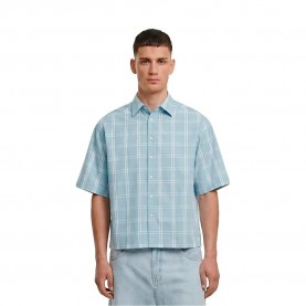 Риза с къс ръкав Urban classics TB8219 short sleeve shirt - Blue (Freeze Blue) риза,с,къс,ръкав,дамски,ризи,мъжки,ризи,urban,classics,tb8219,short,sleeve,shirt,blue,(freeze,blue)