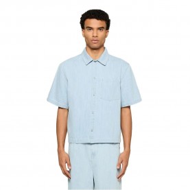 Риза с къс ръкав Urban classics TB8415 short sleeve shirt - Blue (Light Blue Washed) риза,с,къс,ръкав,дамски,ризи,мъжки,ризи,urban,classics,tb8415,short,sleeve,shirt,blue,(light,blue,washed)