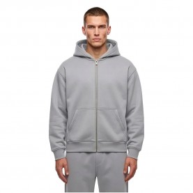 Блуза Urban classics TB8592 full zip sweatshirt - Grey (Light Grey) блуза,мъжки,пуловери,urban,classics,tb8592,full,zip,sweatshirt,grey,(light,grey)