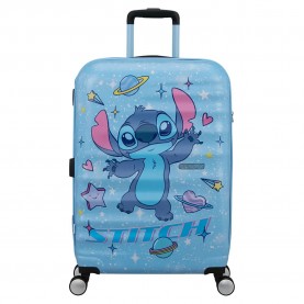 American tourister Wavebreaker Disney-64L trolley bag - Blue (Stitch Universe) куфари,american,tourister,wavebreaker,disney,64l,trolley,bag,blue,(stitch,universe)