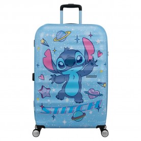 American tourister Wavebreaker Disney-96L trolley bag - Blue (Stitch Universe) куфари,american,tourister,wavebreaker,disney,96l,trolley,bag,blue,(stitch,universe)